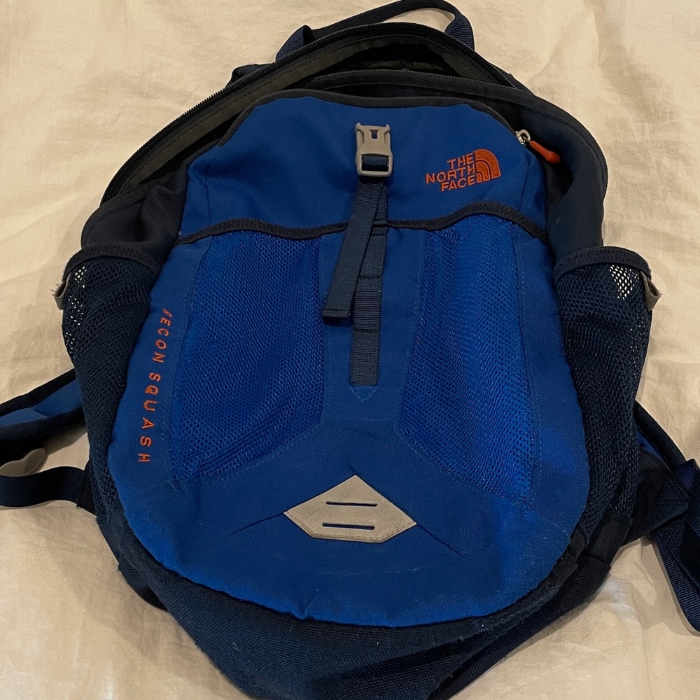 The North Face Kids Blue and Orange Backpack